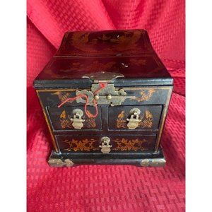 Vintage Chinese  Asian Phoenix Dragon  JEWELRY BOX